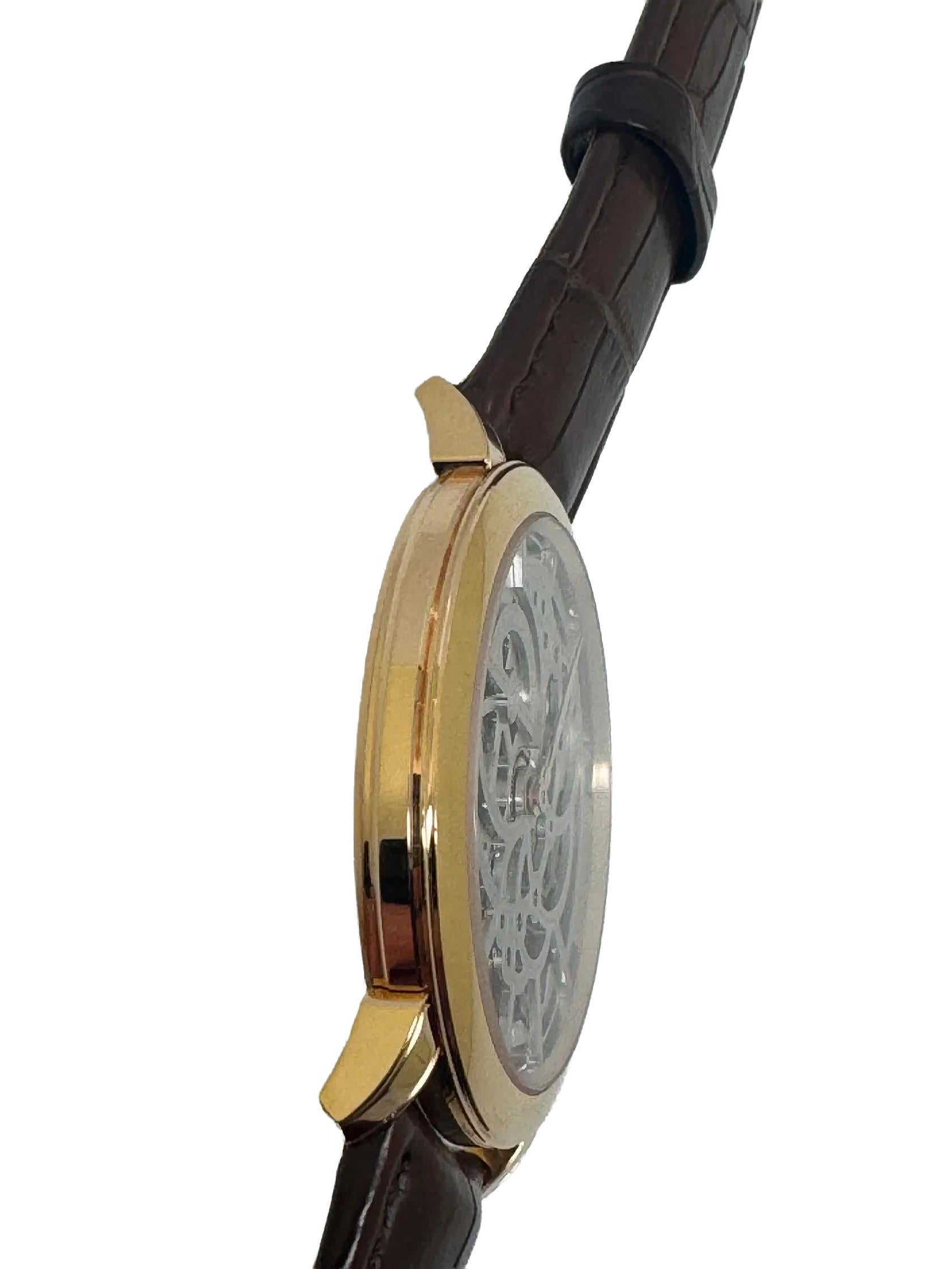 Orologio Harry Winston Midnight Moon Phase Scheletro in oro rosa 42mm In condizioni Nuovo in vendita a New York, NY