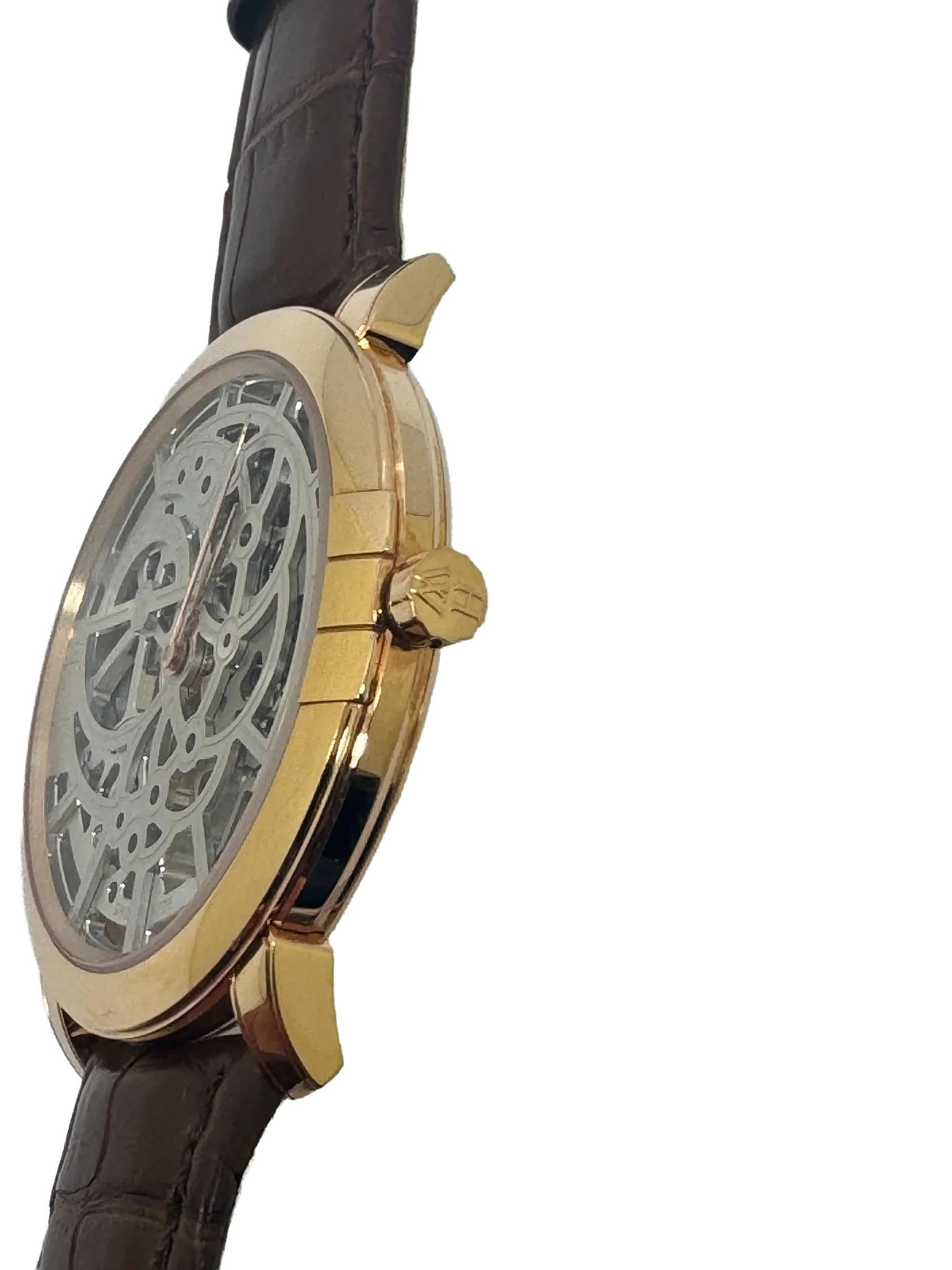 Orologio Harry Winston Midnight Moon Phase Scheletro in oro rosa 42mm in vendita 1