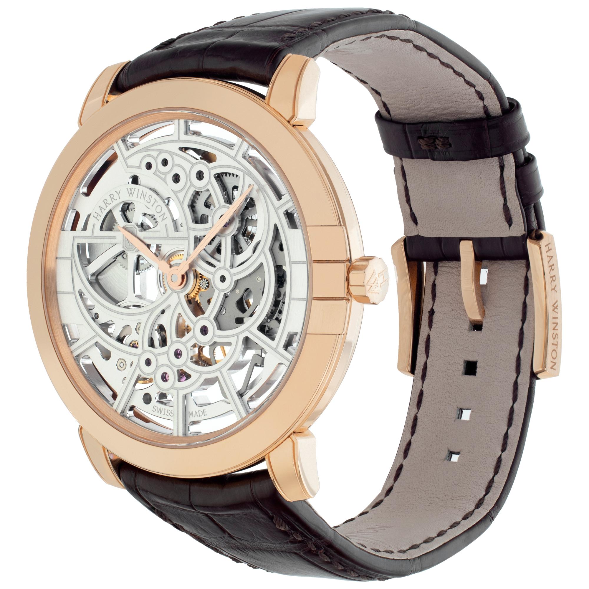 Harry Winston Mitternachts Skelett 18k Roségold für Damen oder Herren