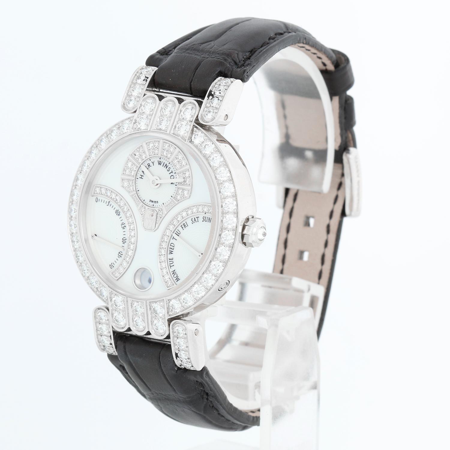 Harry Winston Ocean Biretrograde 18K White Gold  Watch UAB134W 1