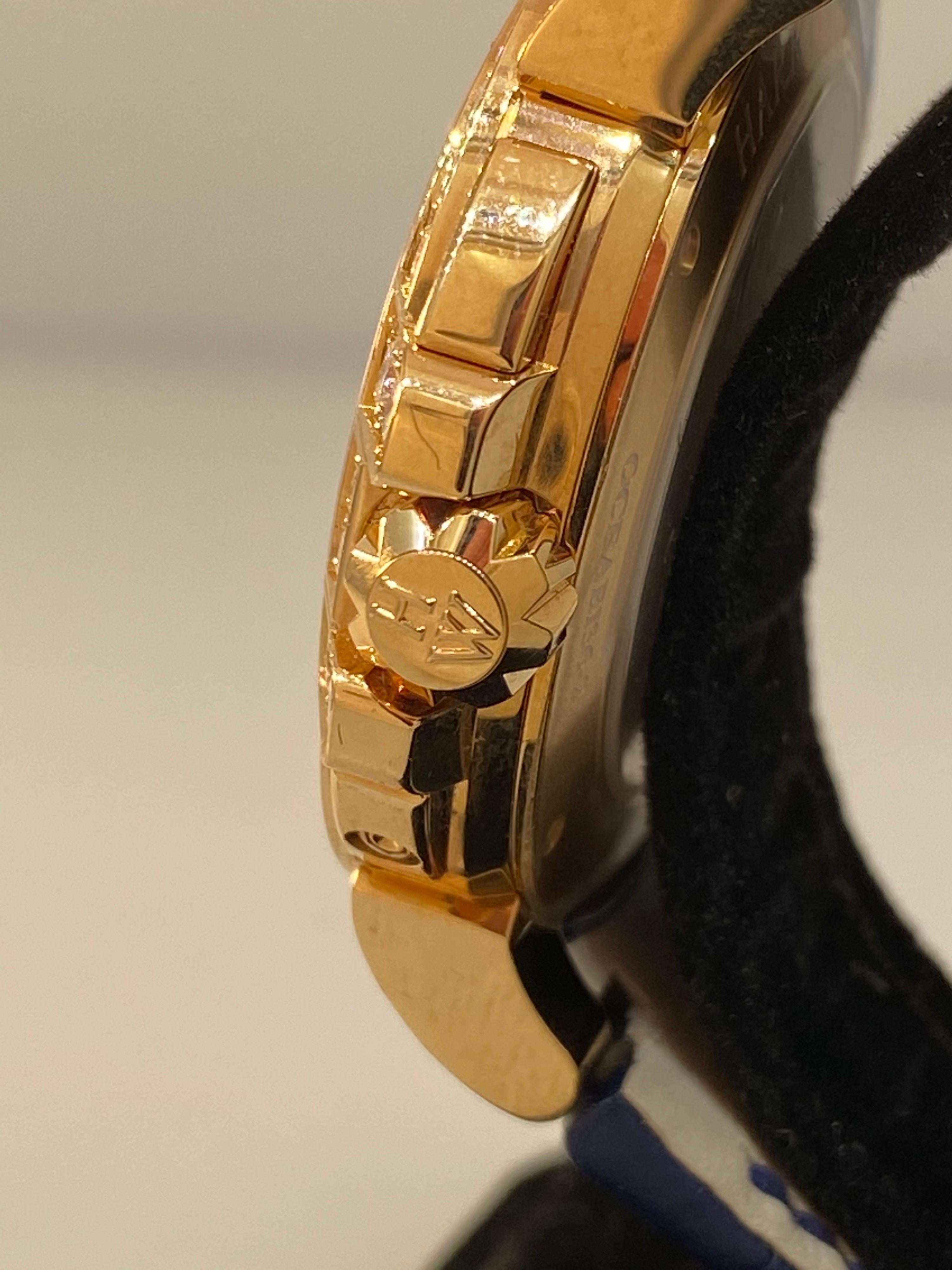 Harry Winston Ocean Biretrograde Automatic Rose Gold Diamond Ladies Watch For Sale 2