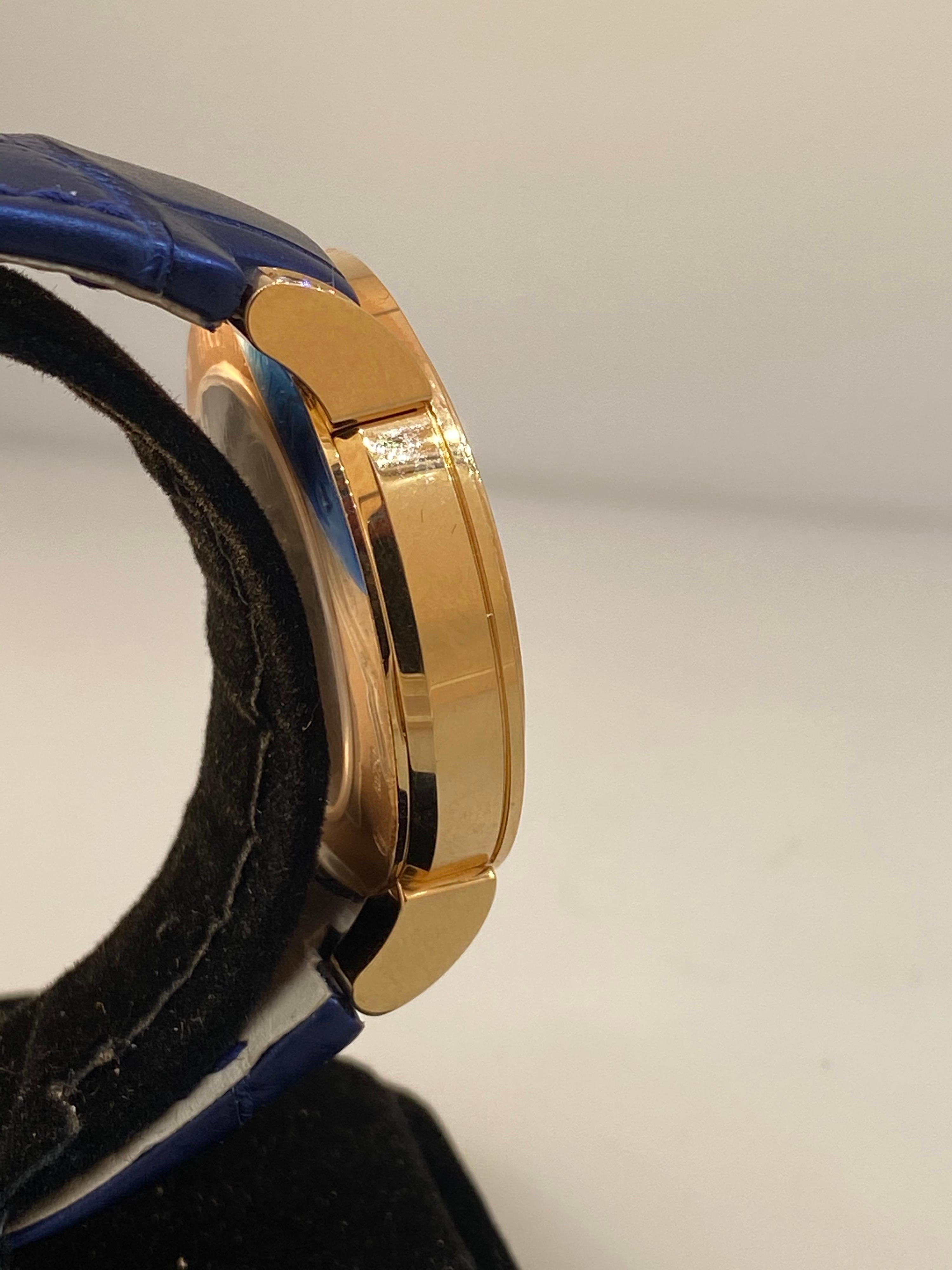 Harry Winston Ocean Biretrograde Automatic Rose Gold Diamond Ladies Watch For Sale 5