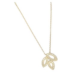 Harry Winston - Collier avec pendentif Lily Cluster en or jaune 18K serti de diamants pavés S