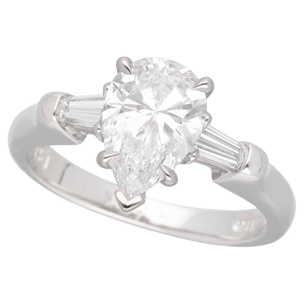 Harry Winston Diamante a forma di pera 1 03ct E VS1 Anello classico in platino US 4 1 4 in vendita su 1stDibs harry winston gioielli prezzi
