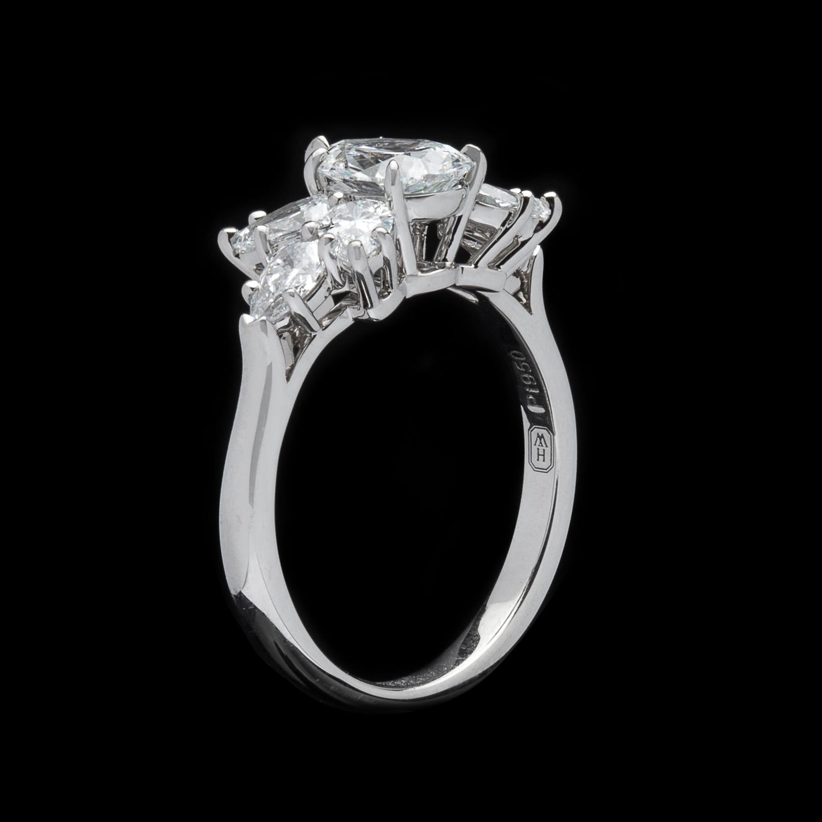 Women's Harry Winston Pear Shape Diamond Engagement Ring
