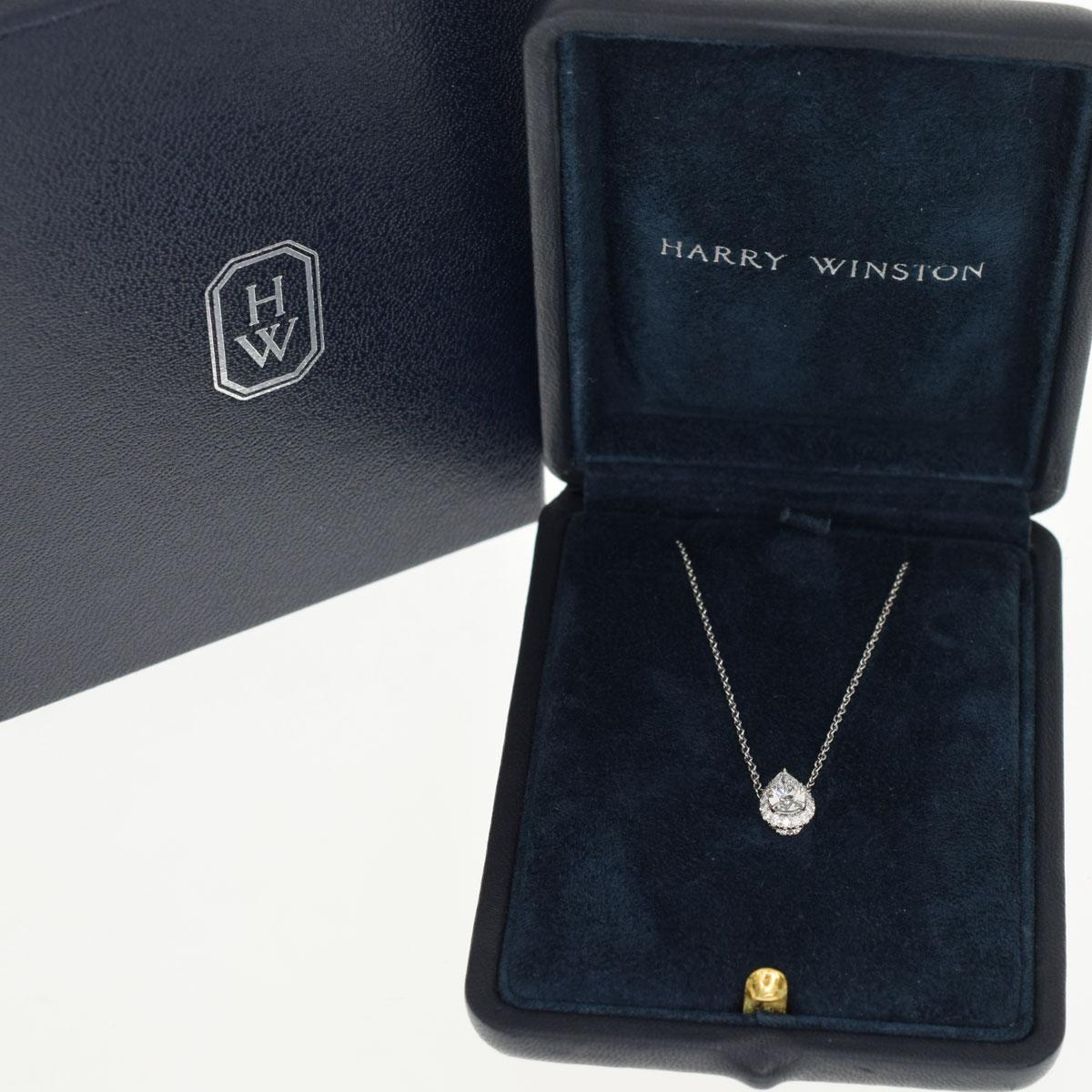 Harry Winston Pendentif en platine avec micropavé de diamants en forme de poire de 0,50 carat en vente 5