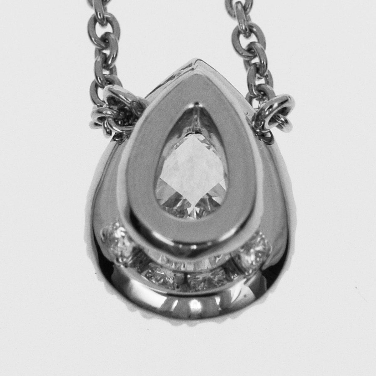 Pear Cut Harry Winston Pear Shaped 0.50 Carat Diamond Platinum Micropavé Pendant For Sale