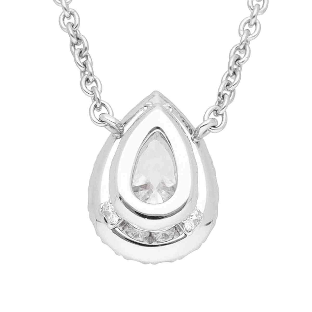 Taglio a goccia Harry Winston Ciondolo con diamante a forma di pera 0,50ct E-VVS1 in platino Micropave in vendita