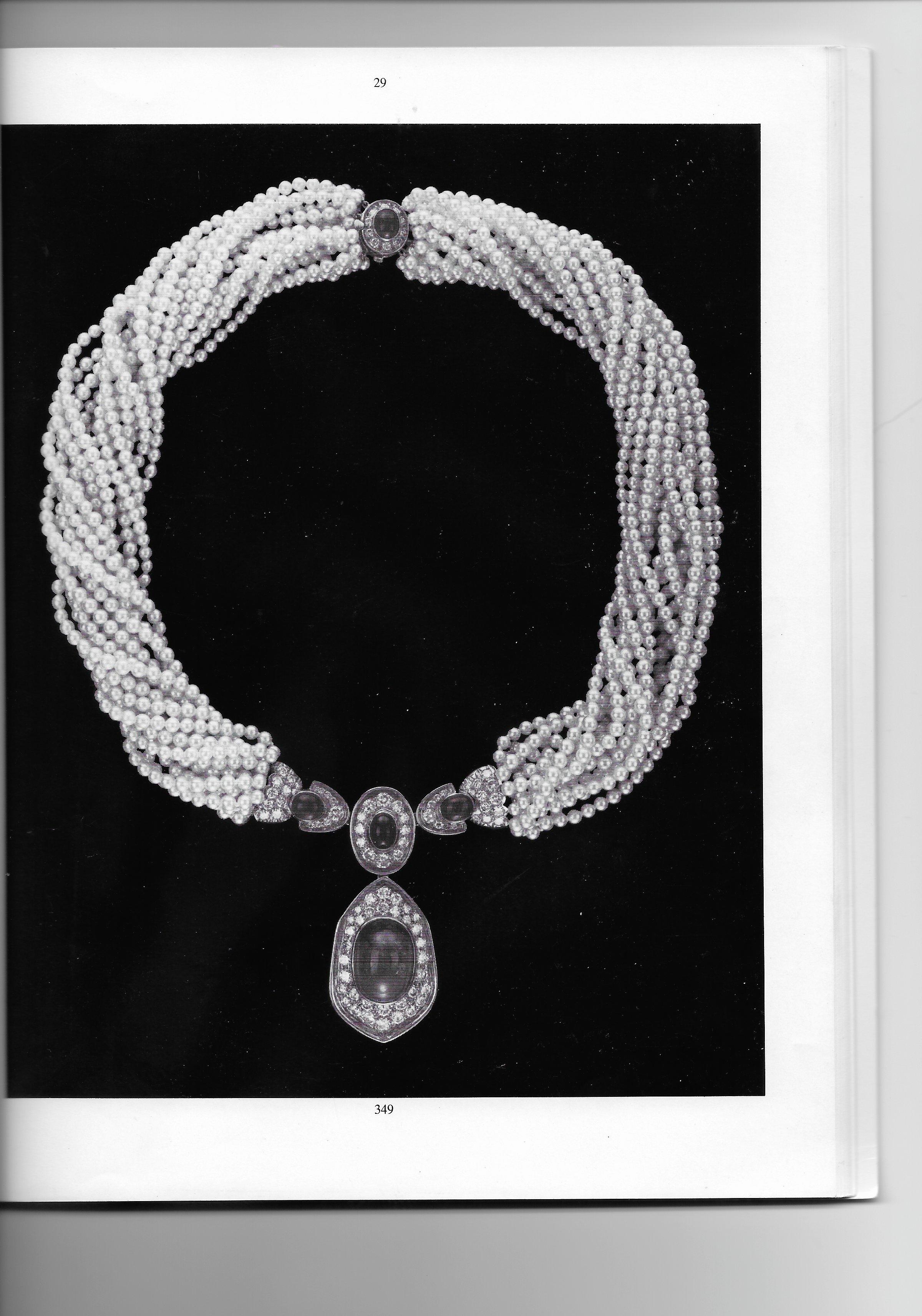 Harry Winston Pearl 26.35 Carats Colombian Emerald Ruby Diamond 18K Necklace 3