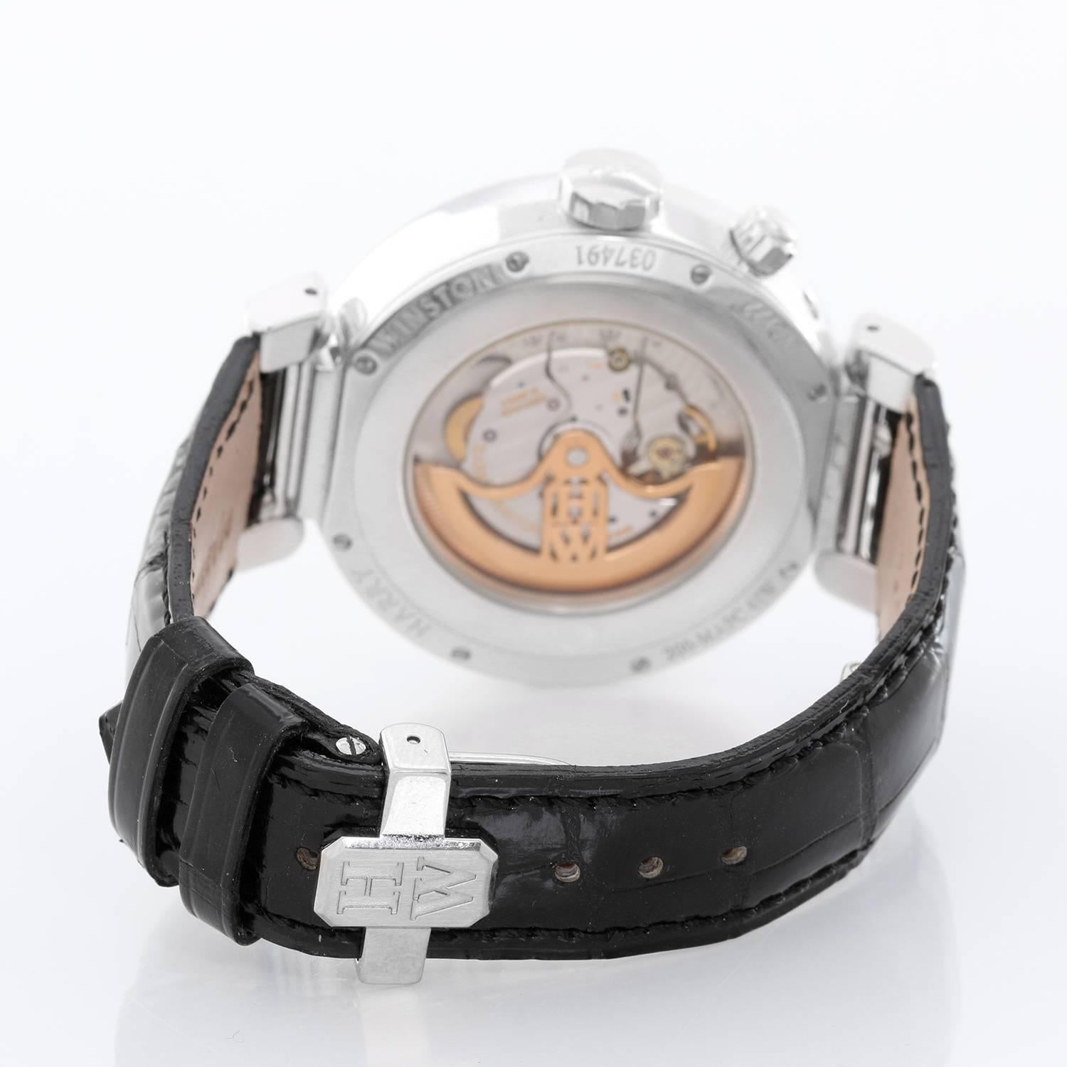 Men's Harry Winston White Gold Perpetual Calendar Premier Excenter Auto Wristwatch