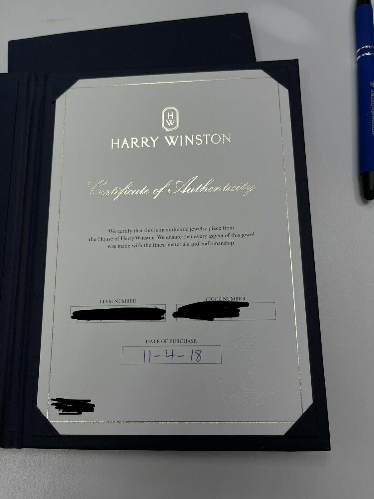 Pear Cut Harry Winston Platinum 1.52CT Pear Shape Center W/ Diamond by Yard Necklace