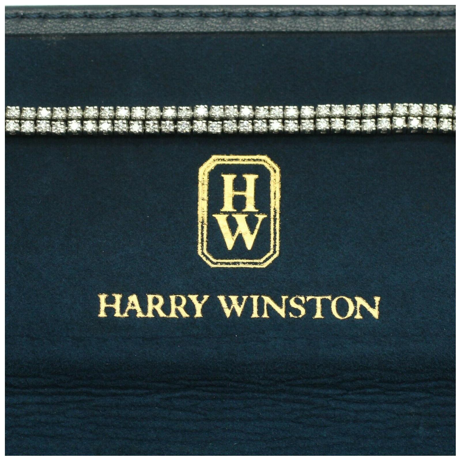 Harry Winston Platinum 2-Row Diamond Tennis Bracelet