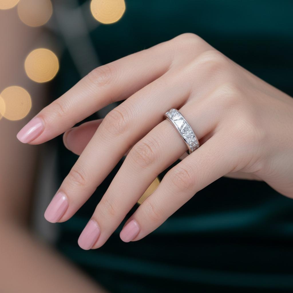 Harry Winston Alianza de Platino con Diamante Trillón de 5,13 Quilates en Excelente estado para la venta en Chicago, IL