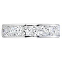 Harry Winston Platinum 5.13 Carat Trillion-Cut Diamond Wedding Band Ring