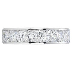 Harry Winston Platinum 5.13 Carat Trillion-Cut Diamond Wedding Band Ring