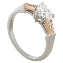 Harry Winston Platinum and 18K Rose Gold 0.72ct Diamond Ring #5211