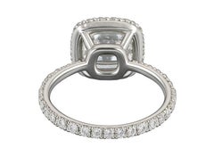 Harry Winston Platinum Cushion Cut Diamond Ring