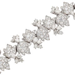 Harry Winston Platinum Diamond Bracelet, Circa 1965