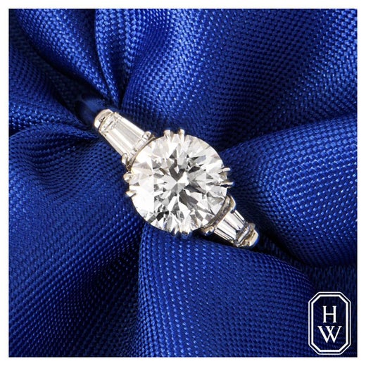 Original Harry Winston Carats GIA D VVS1 Diamond Platinum Engagement Ring |  islamiyyat.com