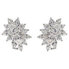 Orecchini a grappolo con diamanti in platino di Harry Winston