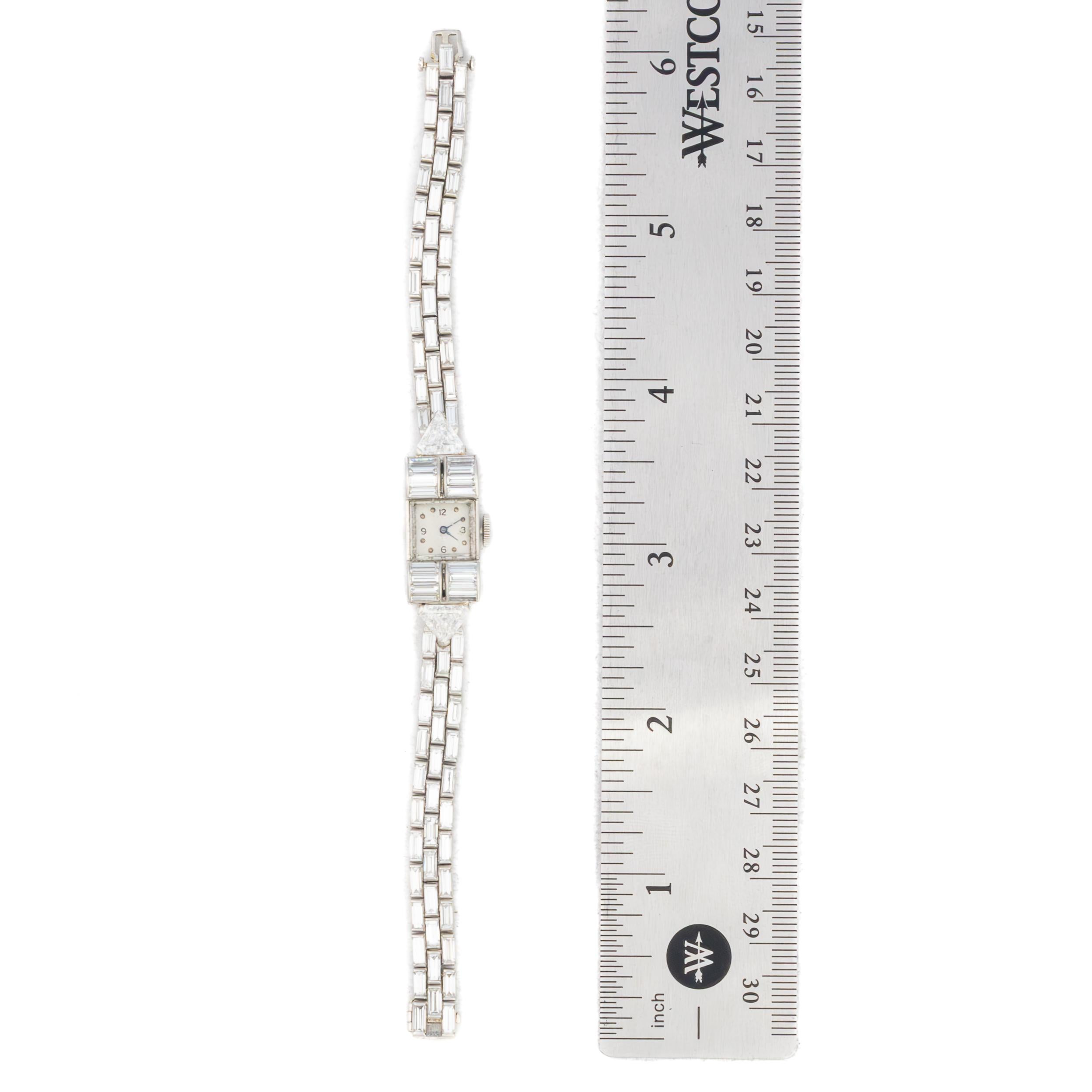 Women's Harry Winston Platinum Diamond Cocktail Watch with Audemars Piguet Movement For Sale