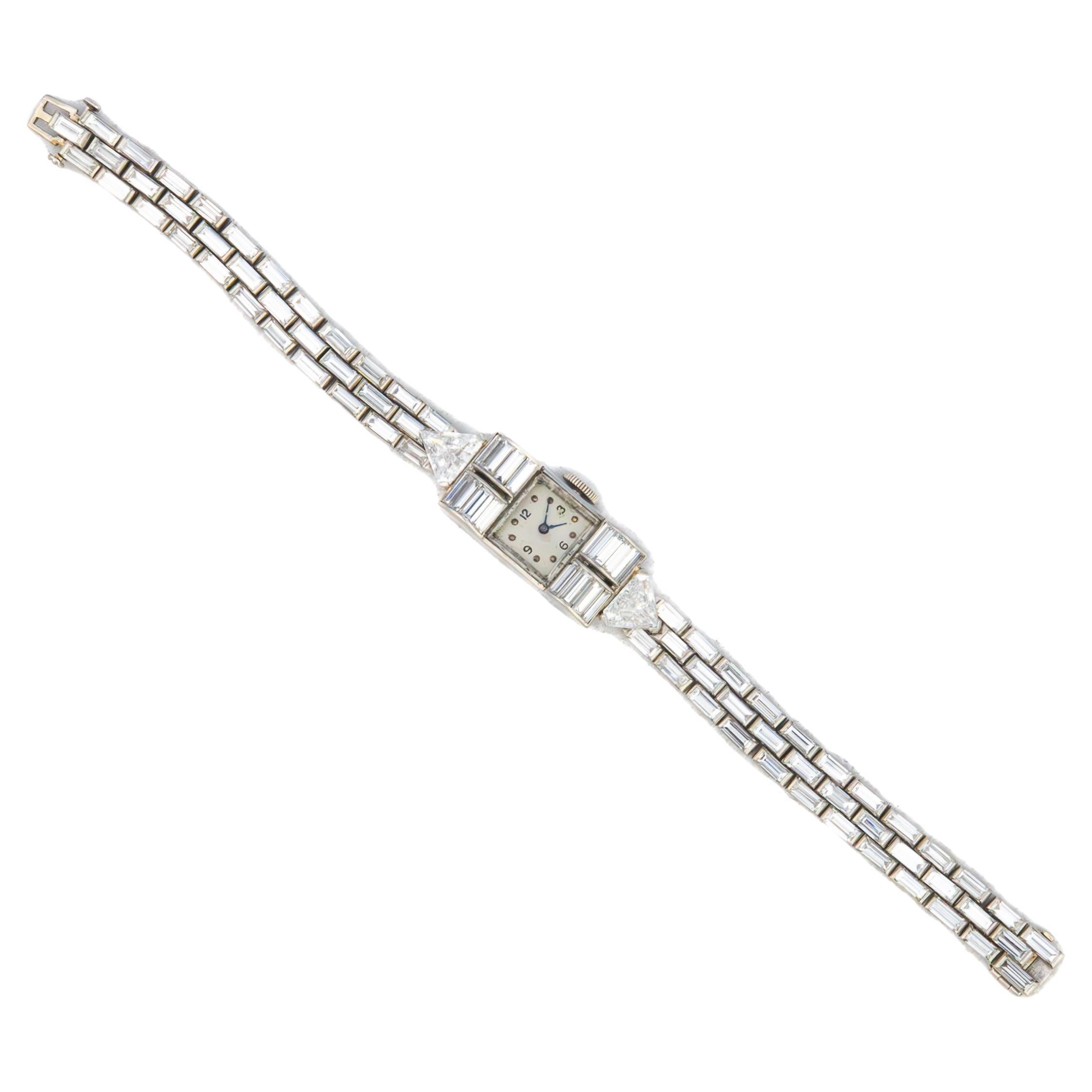 Harry Winston Platinum Diamond Cocktail Watch with Audemars Piguet Movement