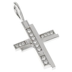 Harry Winston Platinum Diamond Cross Charm