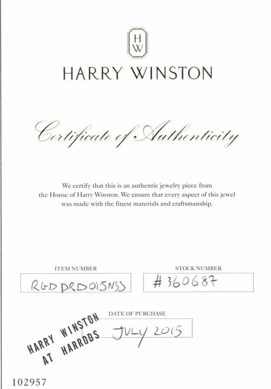 Harry Winston Platinum Diamond Engagement Ring with Round 1.61 Ct FVS1 1