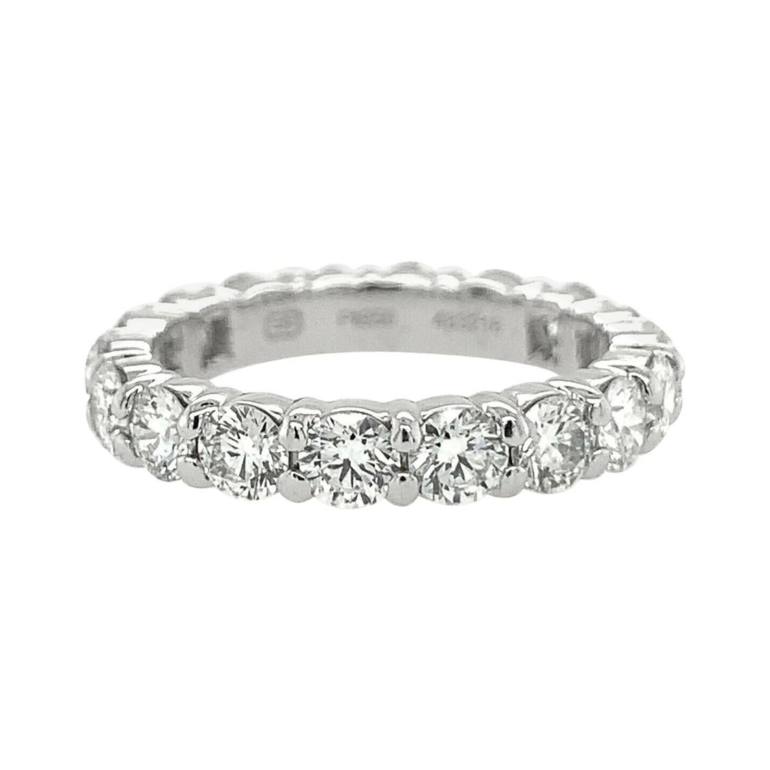 Harry Winston Platinum Diamond Eternity Anniversary Ring 1.93 CTW