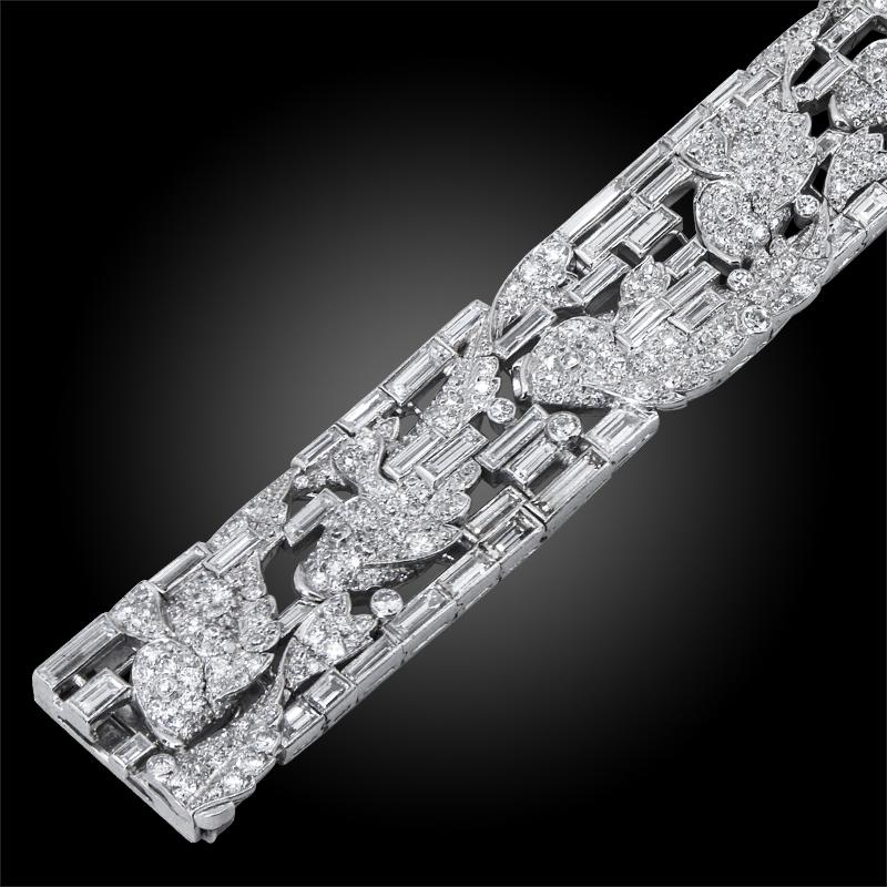 Diamant-Platin-Armband mit Fischmotiv von Harry Winston (Rundschliff) im Angebot