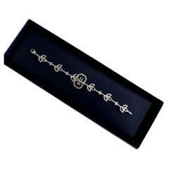 Harry Winston Platinum Diamond Lily Cluster Bracelet
