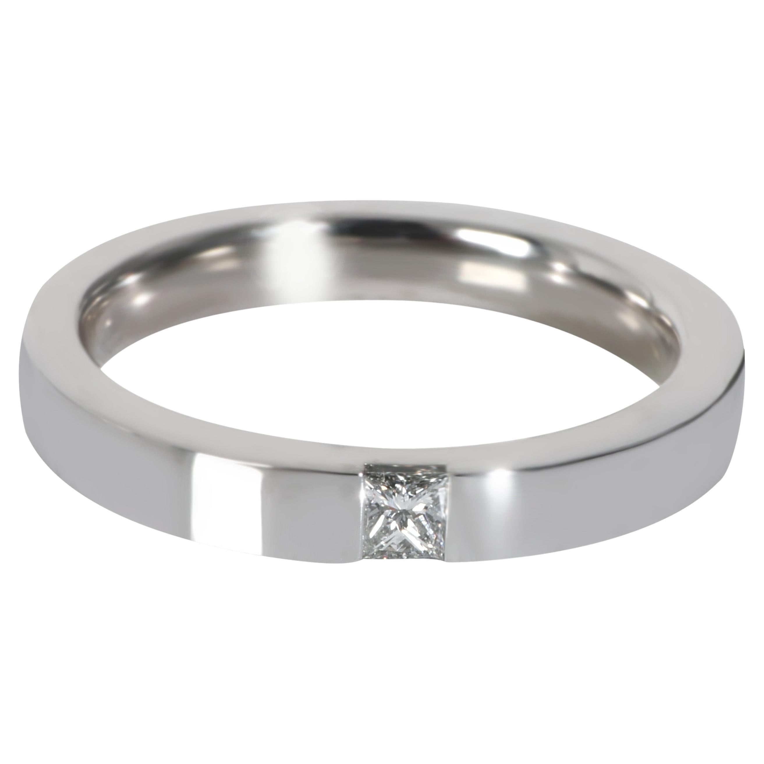Harry Winston Platin Diamant Prinzessinnenschliff Single Diamond Wedding Band