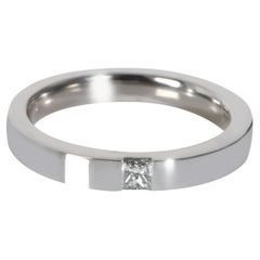 Harry Winston Platin Diamant Prinzessinnenschliff Single Diamond Wedding Band
