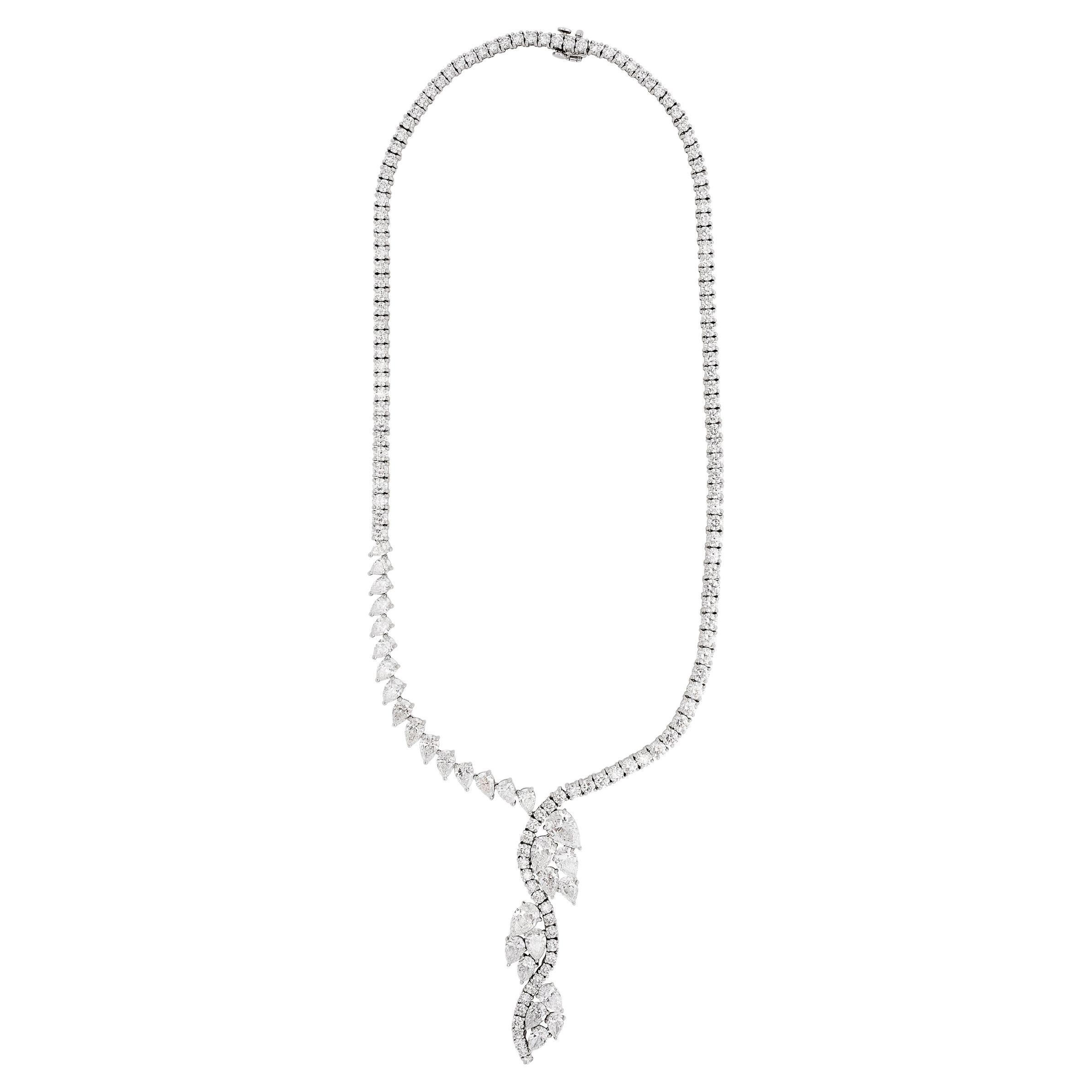 Harry Winston Platinum Diamond Vine Necklace