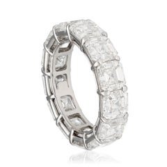 HARRY WINSTON Platinum Emerald-Cut Diamond Wedding Band