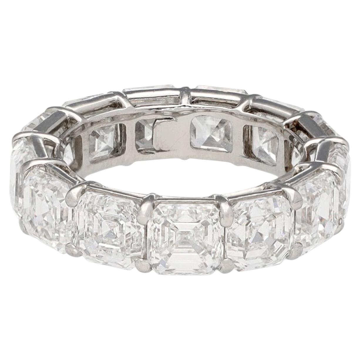 HARRY WINSTON Platinum Emerald-Cut Diamond Wedding Band