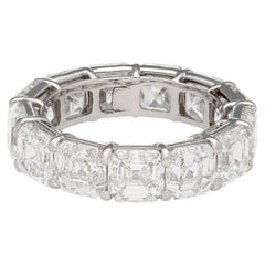 HARRY WINSTON Platinum Emerald-Cut Diamond Wedding Band