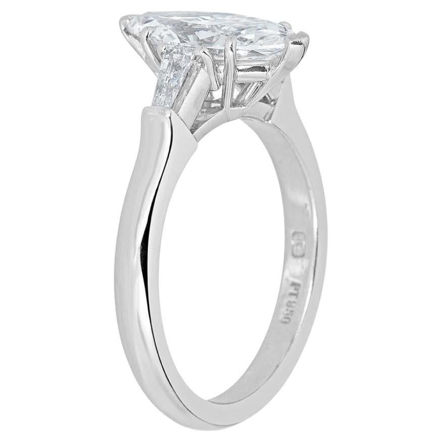 The ultimate expression of true love, Harry Winston Engagement Ring feature diamonds selected from only the top color and clarity grades expertly set in platinum, to create a superlative jewel that shines with maximum brilliance. This GIA Certified