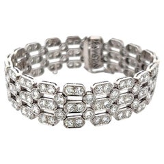 Harry Winston Platinum Link Bracelet with 11.75 Carat Round G-SI1 Diamonds