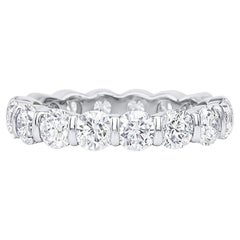 Harry Winston Platinum Round Diamond Bar-Set Eternity Wedding Band Ring