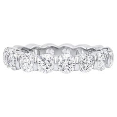 Harry Winston Platinum Round Diamond Bar-Set Eternity Wedding Band Ring