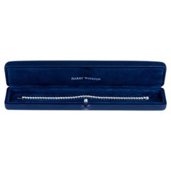 Harry Winston: Platin-Tennisarmband mit runden weißen Diamanten 4,84 Gesamtkaratgewicht