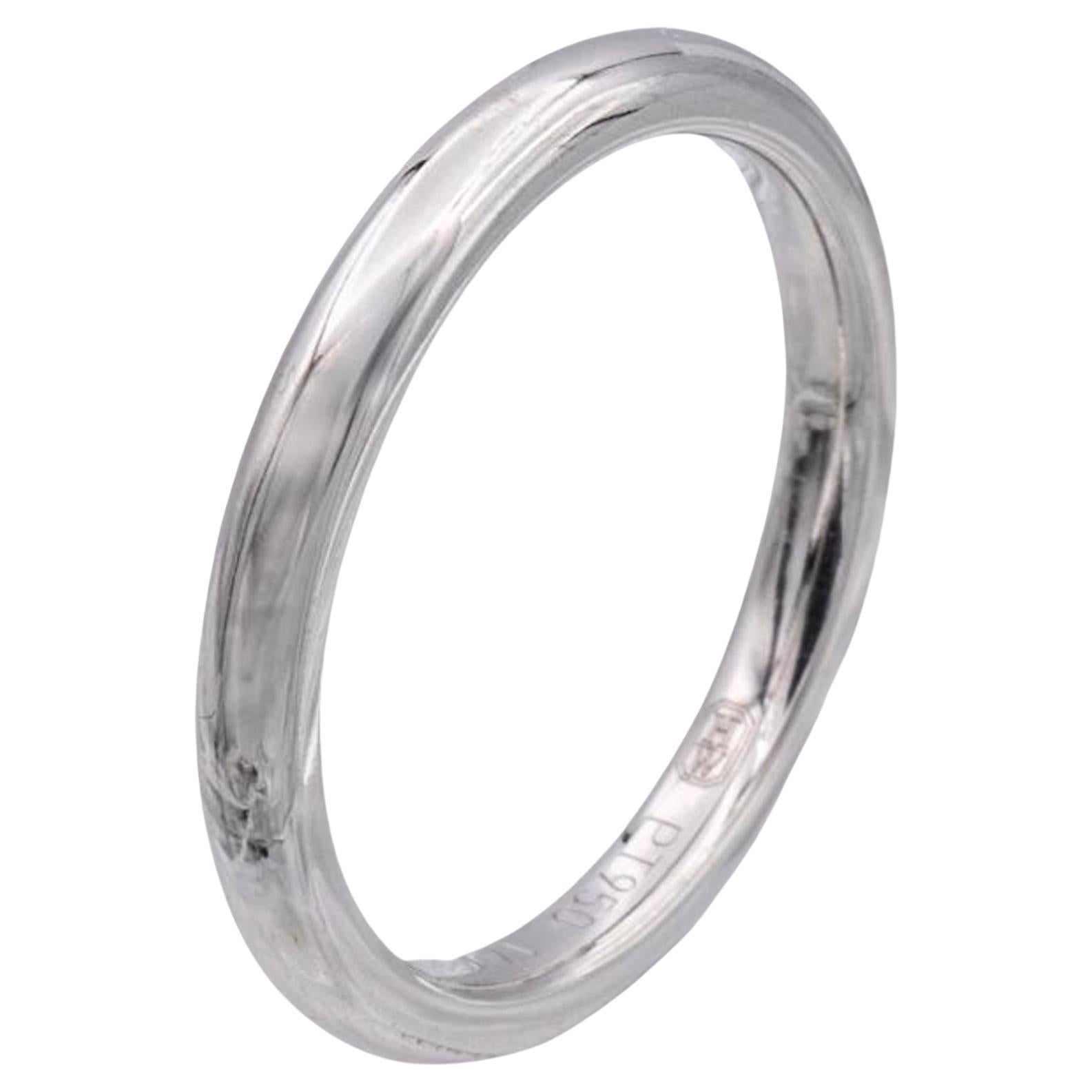 Harry Winston Platinum Rounded Wedding Band Ring For Sale