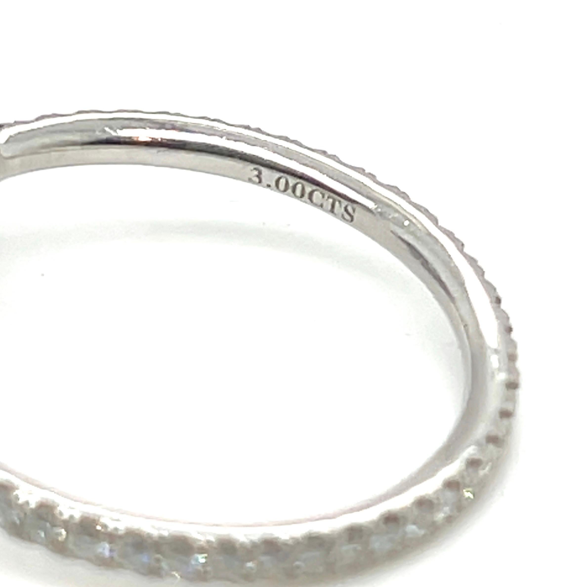 Harry Winston Platinum Sapphire and Diamond Ring For Sale 5