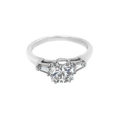 Harry Winston Platinum Solitaire Diamond Ring