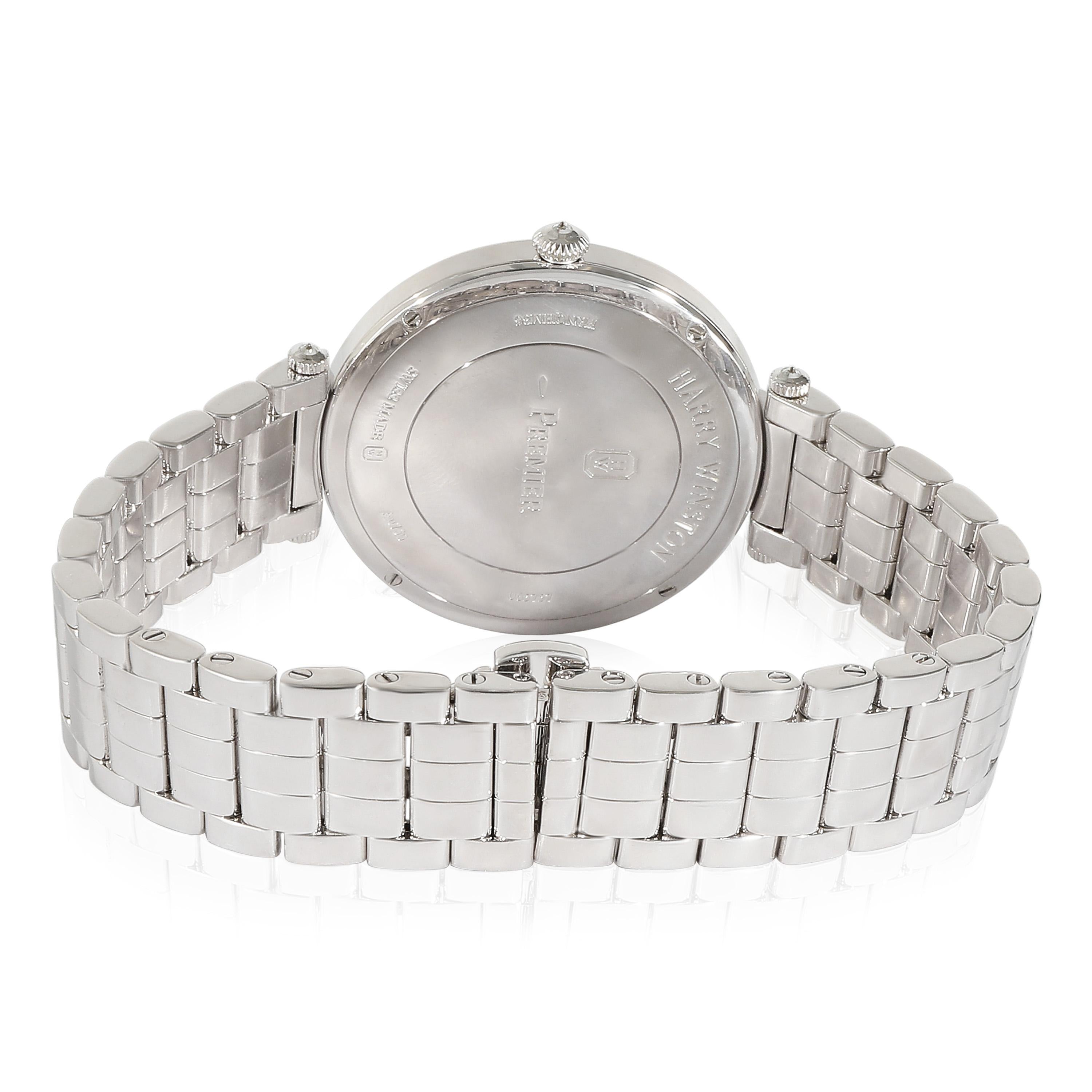 Montre unisexe Harry Winston Preimier PRMQHM36WW002 en or blanc 18 carats

SKU : 134775

DÉTAILS PRIMAIRES
Marque : Harry Winston
Modèle : Preimier
Pays d'origine : Suisse
Type de mouvement : Quartz : Batterie
Année de fabrication : 2010-2019
Condit