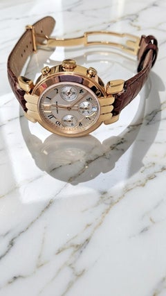Harry Winston Premier 18K Rose Gold Automatic Chronograph 37mm Swiss Watch