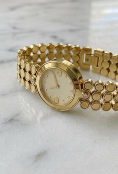 Harry Winston Premier 18K Yellow Gold Ladies Watch 23mm Diamond Bracelet