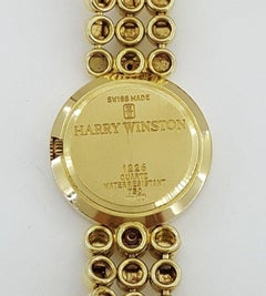 Harry Winston Premier 18K Yellow Gold Ladies Watch 23mm Diamond Bracelet