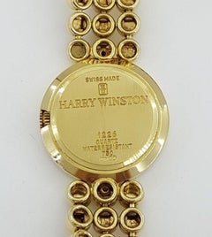 Harry Winston Premier 18K Yellow Gold Ladies Watch 23mm Diamond Bracelet
